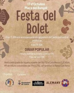 Festa del bolet a calella cartell