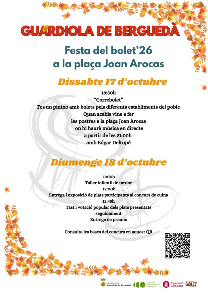 Cartell de Festa del Bolet a Guardiola de Berguedà