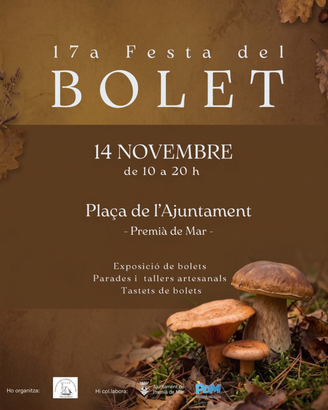Cartell de Festa del Bolet a Premià de Mar
