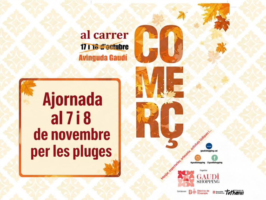 Cartell de Fira de Comerç de Tardor de Gaudí Shopping a Barcelona