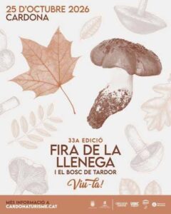 Fira de la llenega i el bosc de tardor a cardona cartell