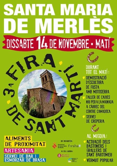 Cartell de Fira de Sant Martí a Santa Maria de Merlès